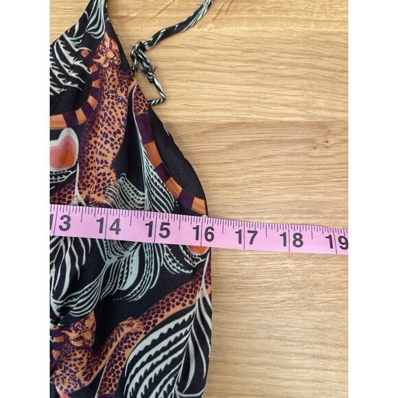 Anthropologie x Temperley London Maxi Slip Dress Size 8 Tropical Black Print - Picture 6 of 9